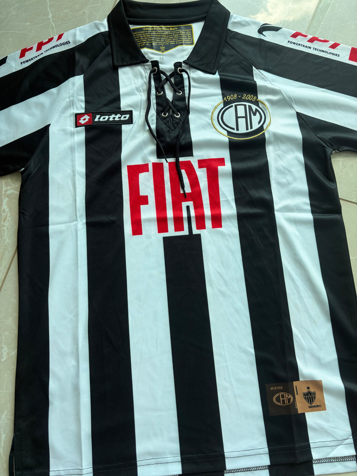 Camisa Atlético Mineiro 2008 - Retrô Masculino - Alvinegra / Pronta Entrega