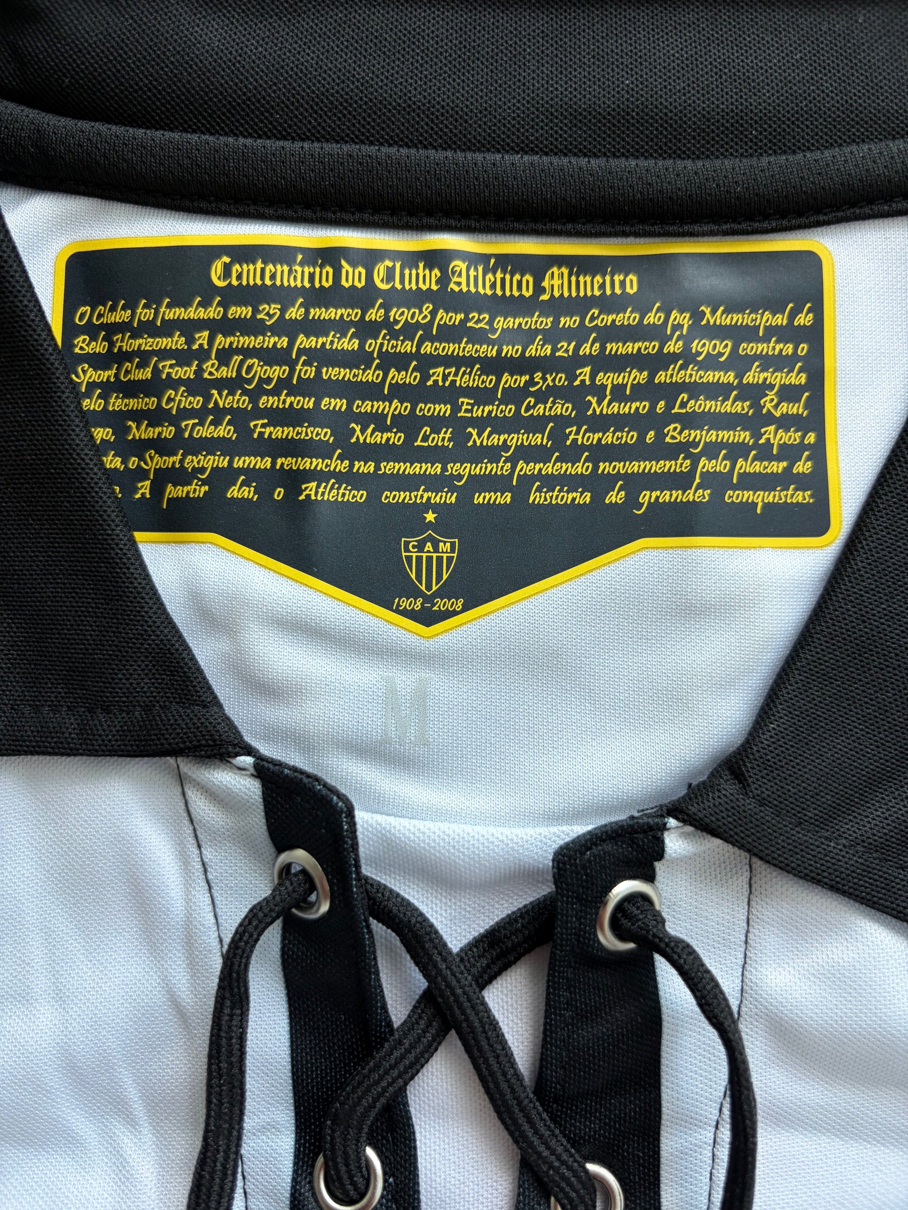Camisa Atlético Mineiro 2008 - Retrô Masculino - Alvinegra / Pronta Entrega