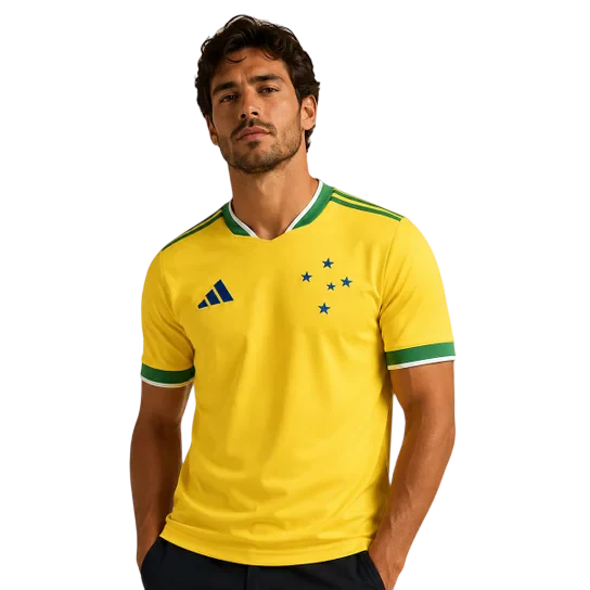 Camisa Cruzeiro 2026/27 Verde Amarela Copa do Mundo - Pronta Entrega